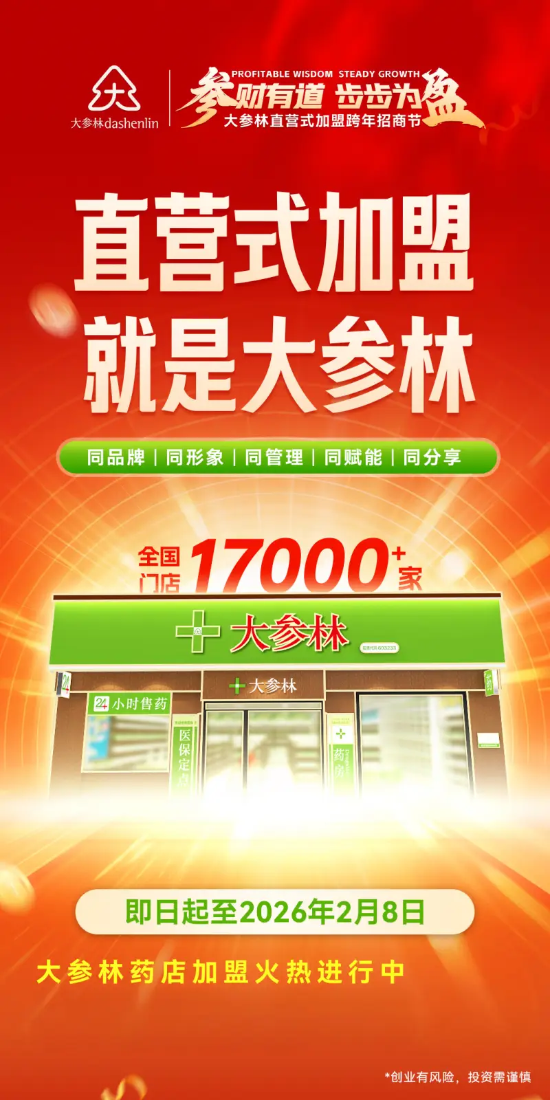 大参林跨年招商节，火爆启动！